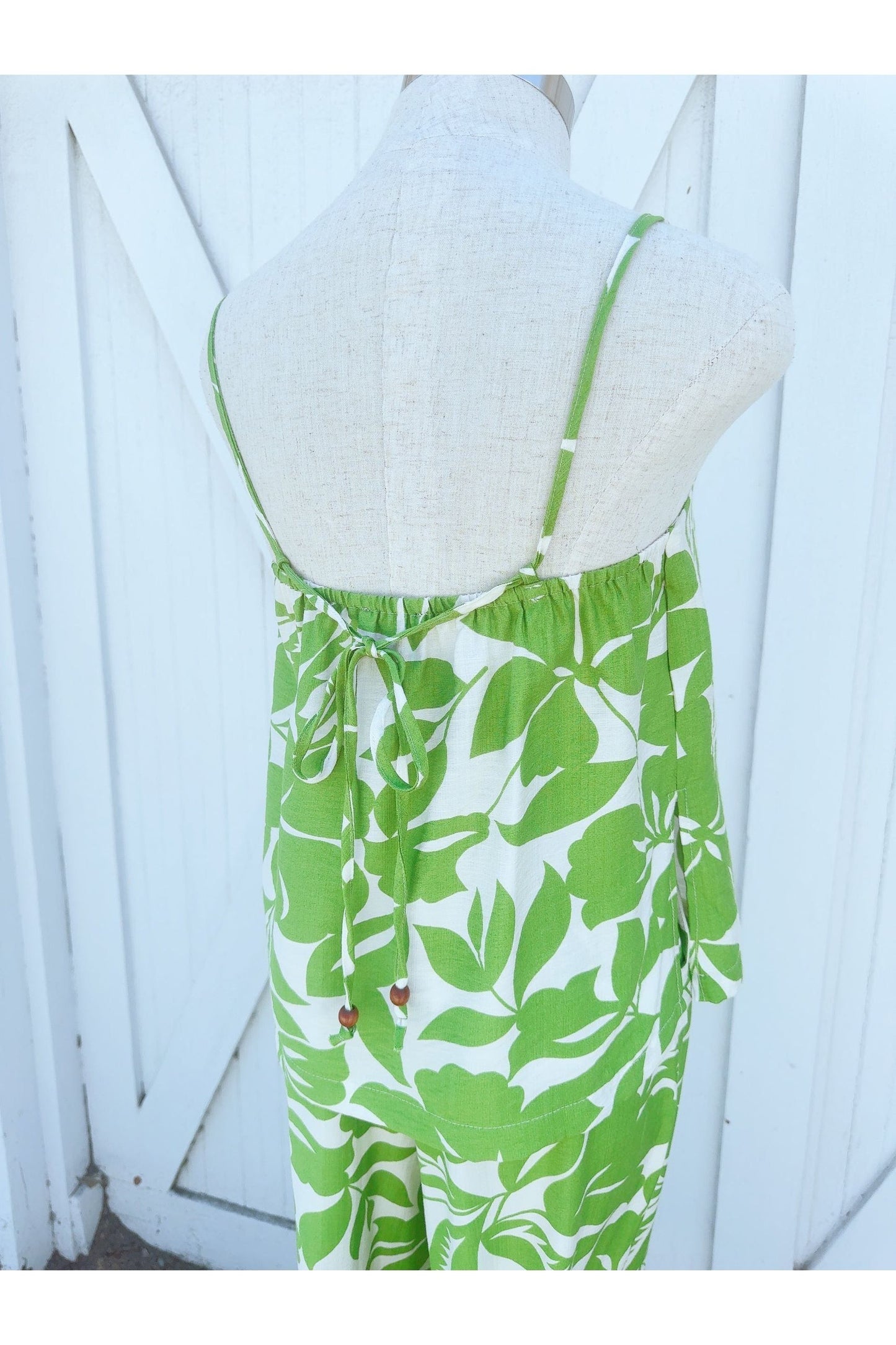 Citra Lime Thin Tie Back Chest Top