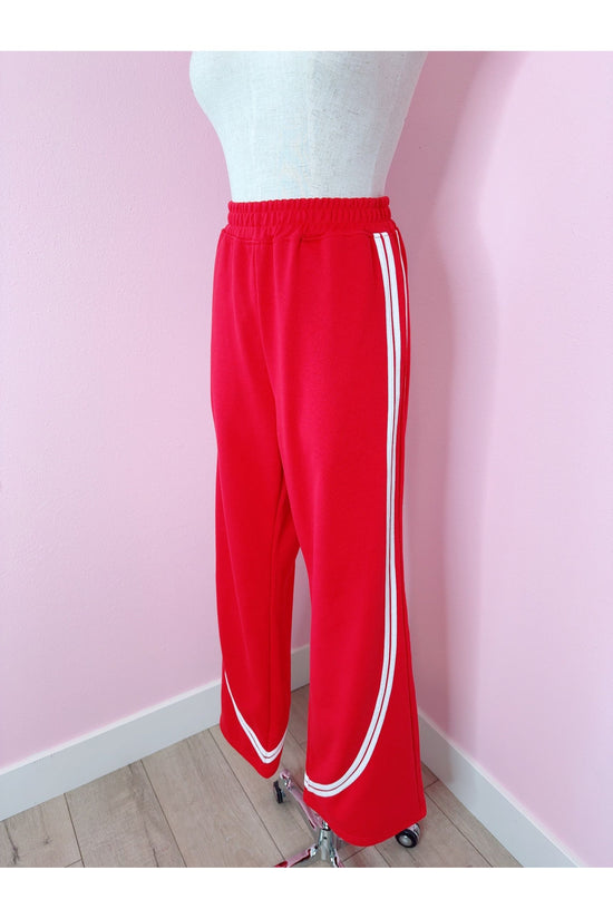 Running on Optimism Side Stripes Wide Leg Track Pant