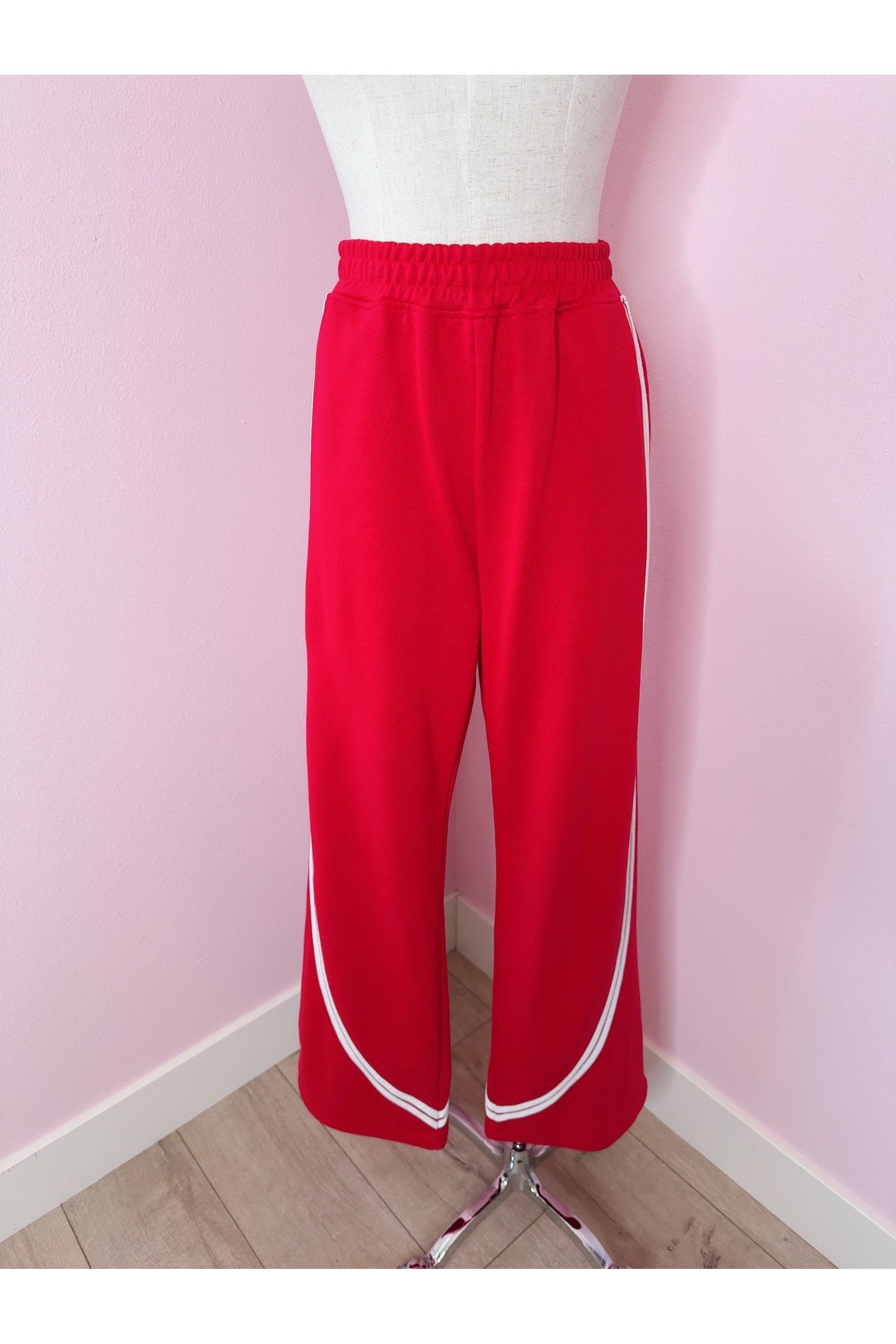 Running on Optimism Side Stripes Wide Leg Track Pant