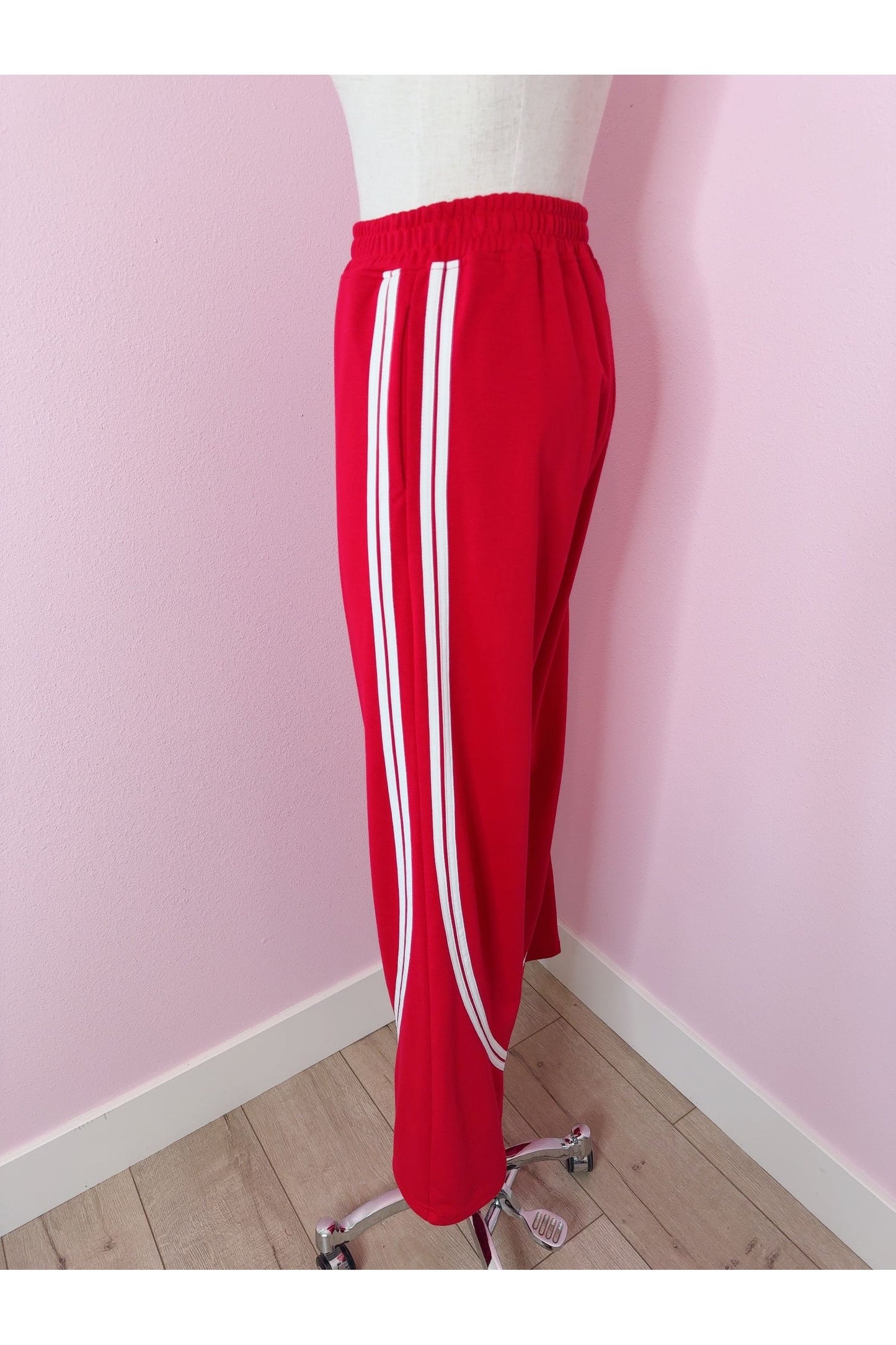 Running on Optimism Side Stripes Wide Leg Track Pant