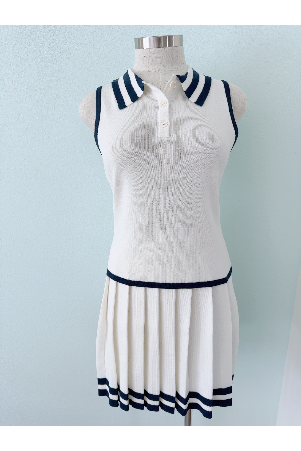 No Courts Required Pleated Knit Mini Skirt