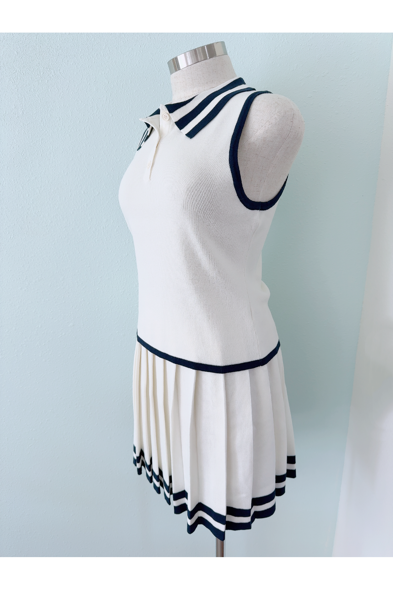 No Courts Required Pleated Knit Mini Skirt