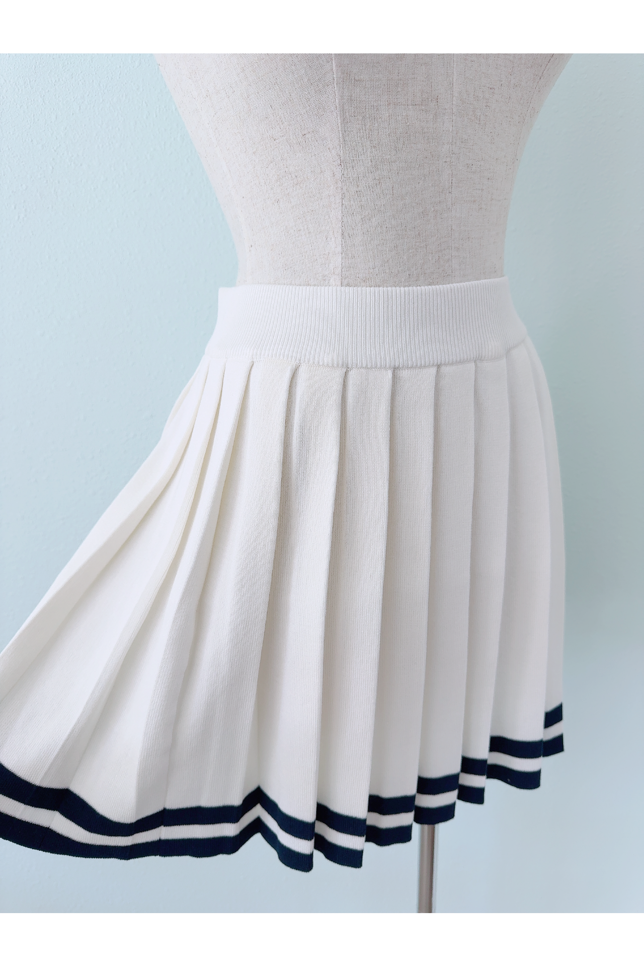 No Courts Required Pleated Knit Mini Skirt