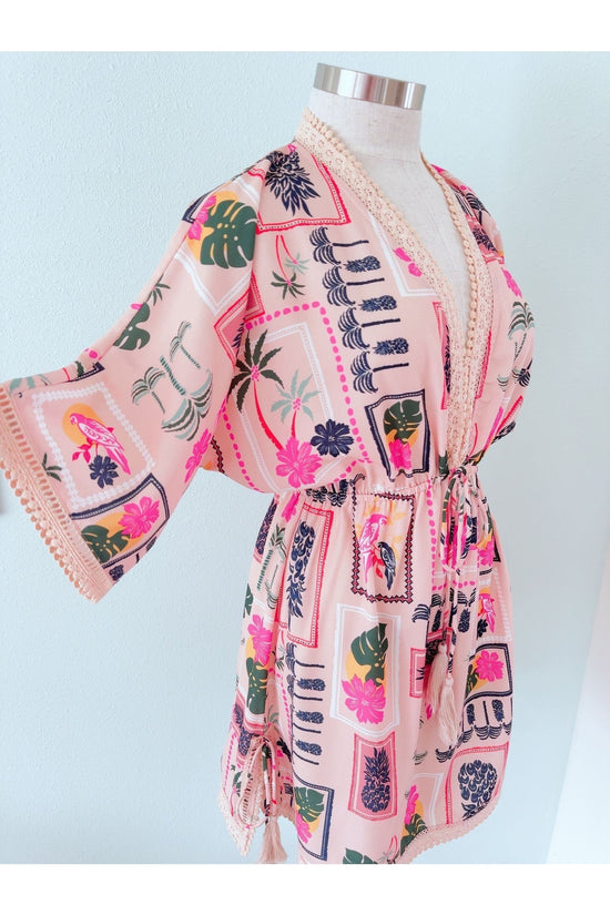 Day Drift Away Tropical Print Short Dress