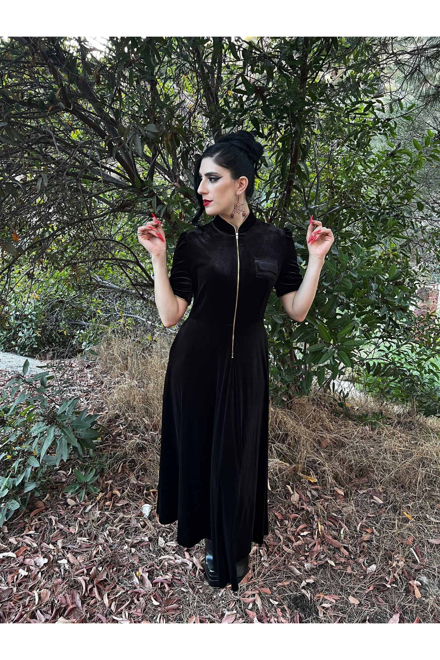 *SALE* Sweetest Taboo Black Velvet Designer Maxi Dress