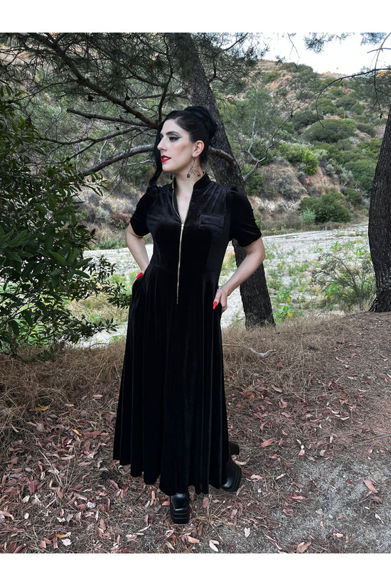 *SALE* Sweetest Taboo Black Velvet Designer Maxi Dress