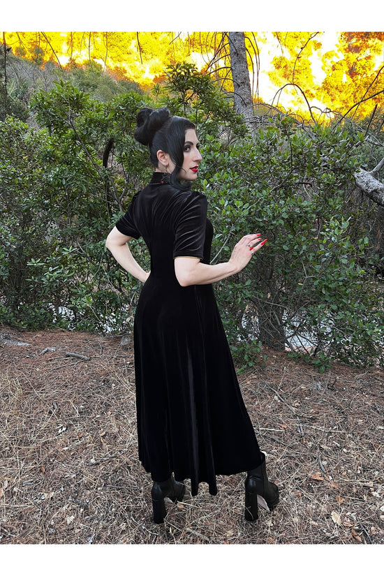 *SALE* Sweetest Taboo Black Velvet Designer Maxi Dress