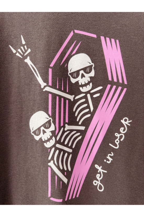Get in Loser Halloween Skeleton T-Shirt