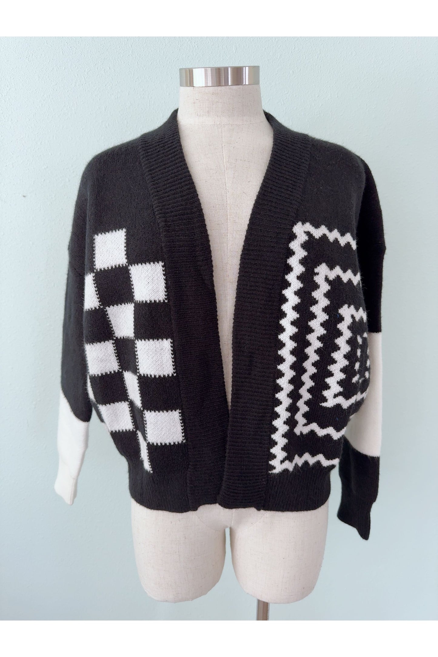 Monochrome Wednesday Oversize Sweater Cardigan
