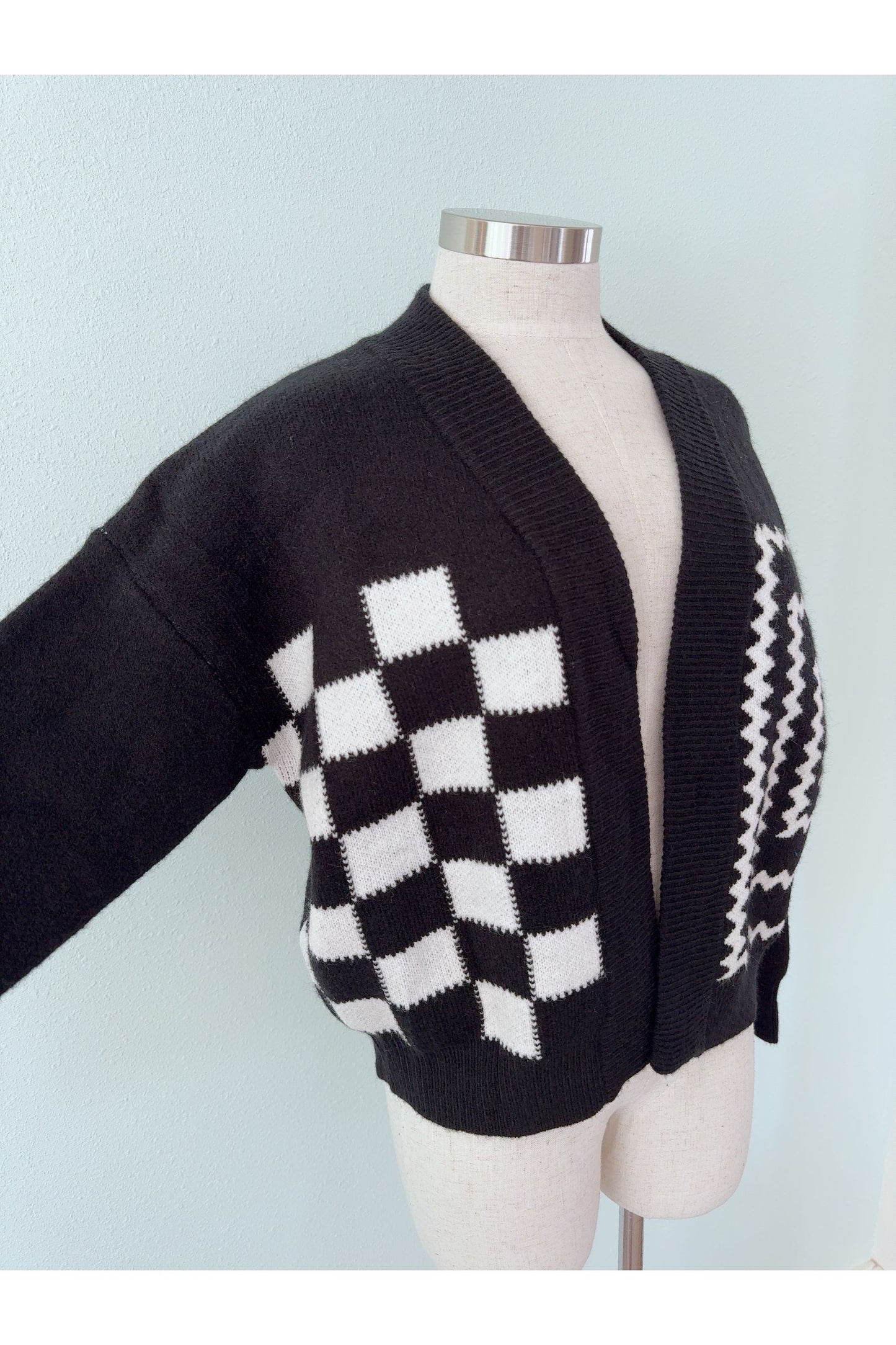 Monochrome Wednesday Oversize Sweater Cardigan