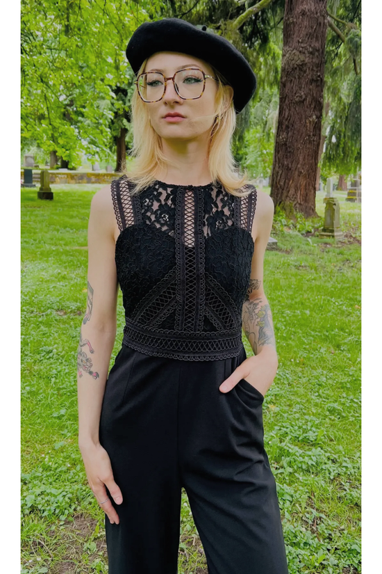 *SALE* Romantic Goth Black Jumpsuit