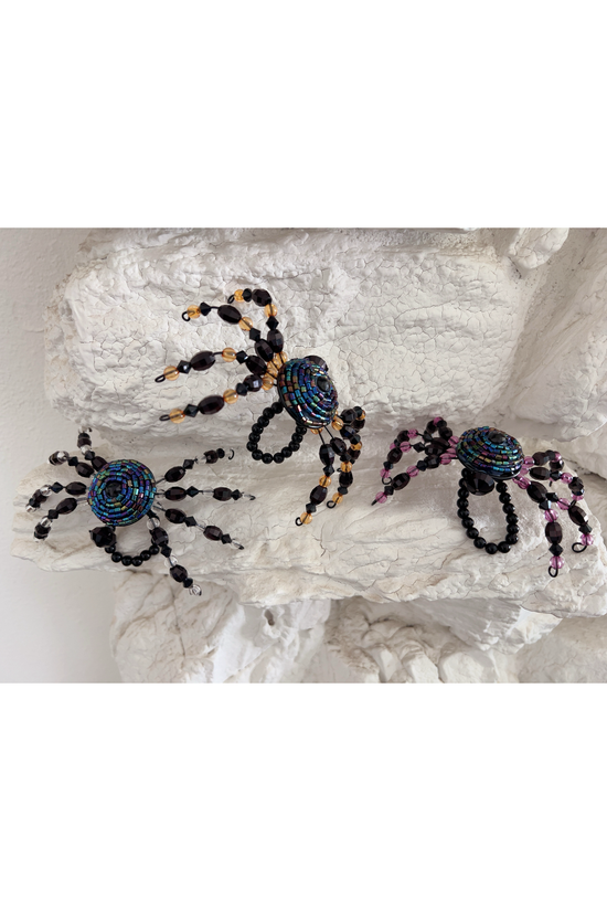 Spider Beaded Stretch Wristlet Bracelet