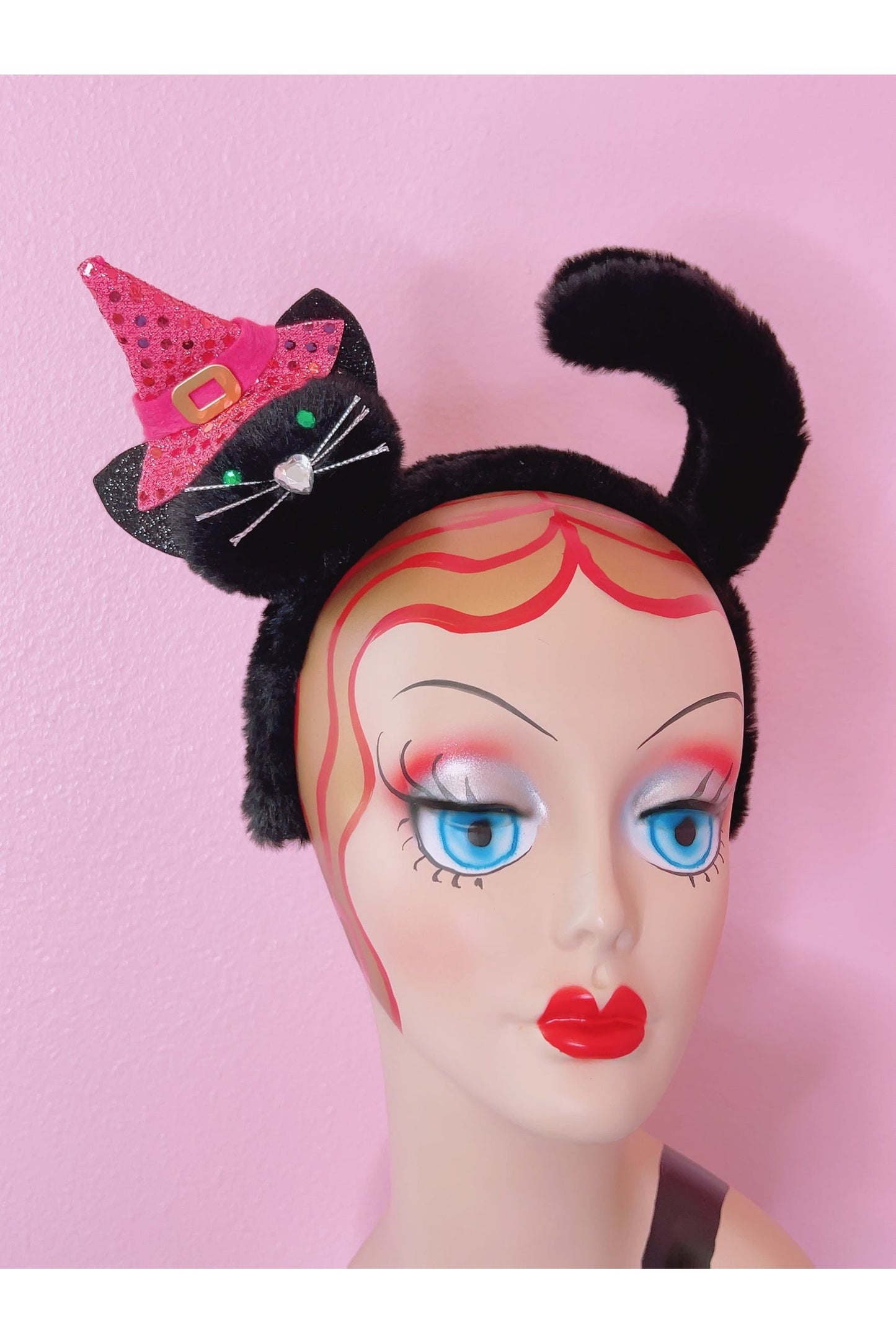 Cute kitty Cat Witch Halloween Headband