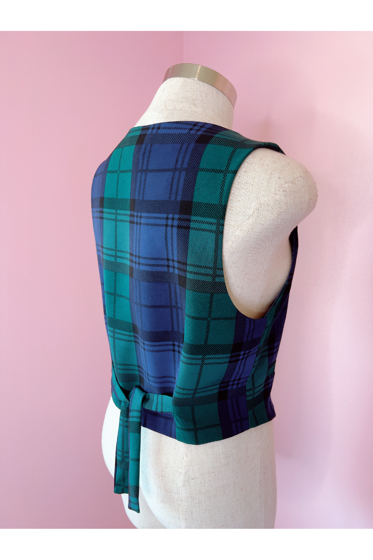 Hudson Plaid Button Up Vest