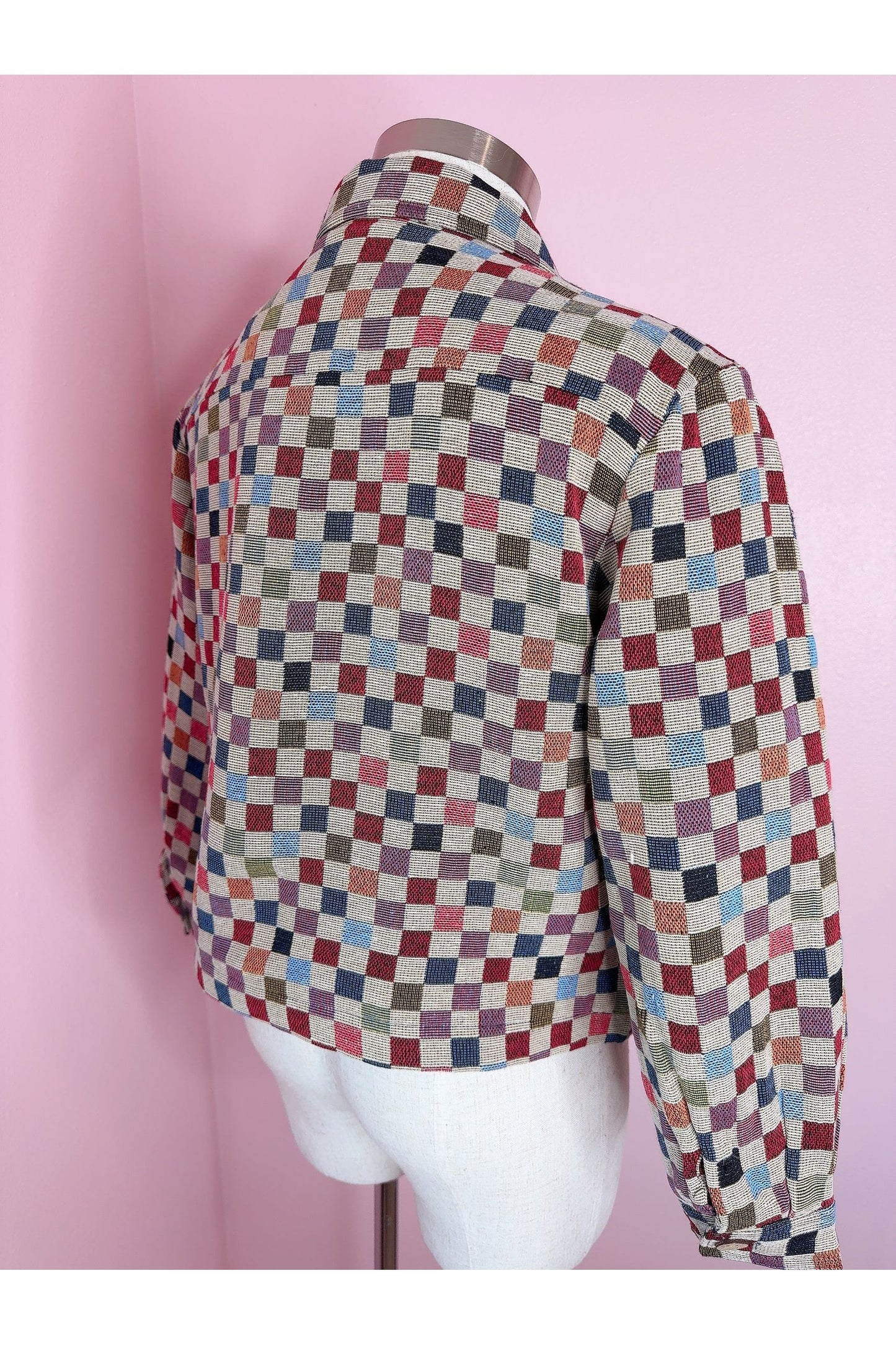 Rocky Coast Checkered Embroidery Jacket