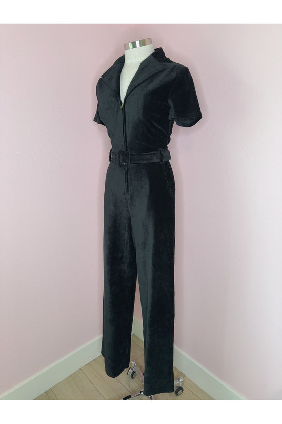 Cold Brew Crew Corduroy Black Jumpsuit