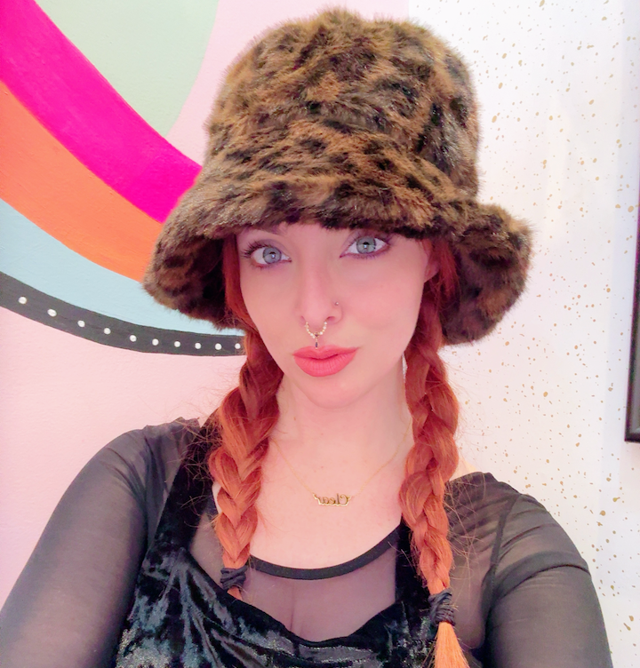 Animal Print Faux Fur Bucket Hat