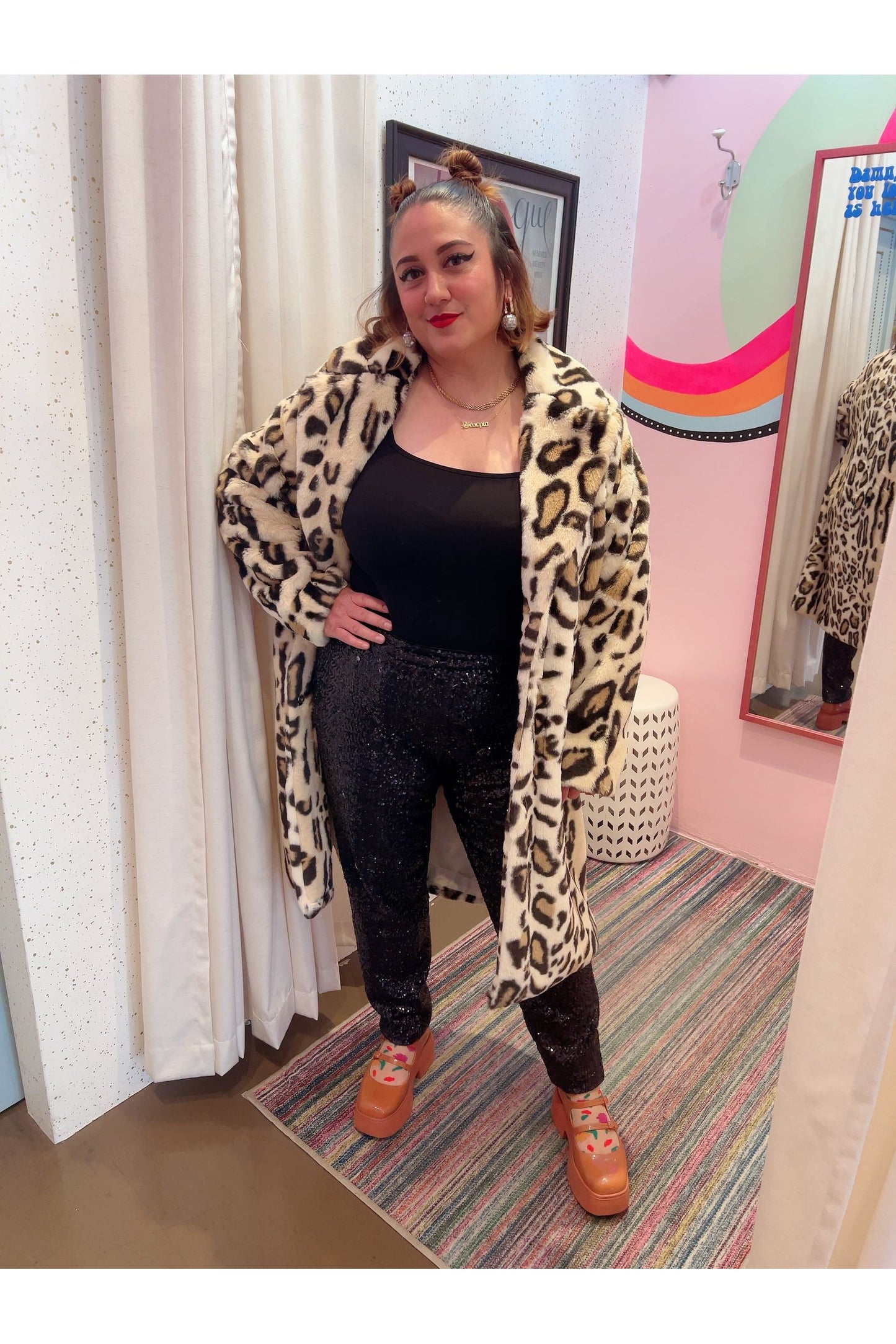 Diva On The Prowl Leopard Faux Fur Coat