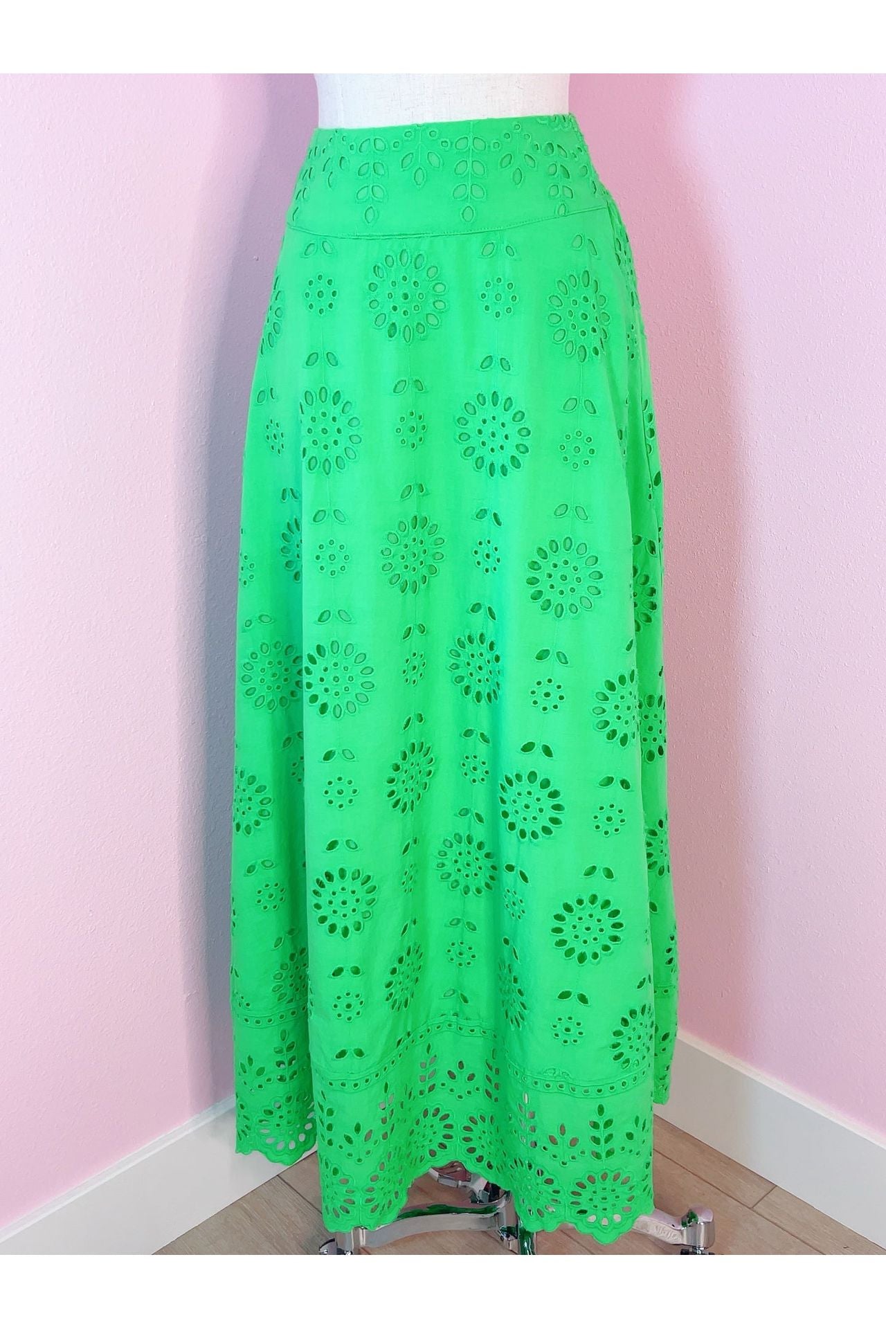 Emerald Isle Eyelet Maxi Skirt