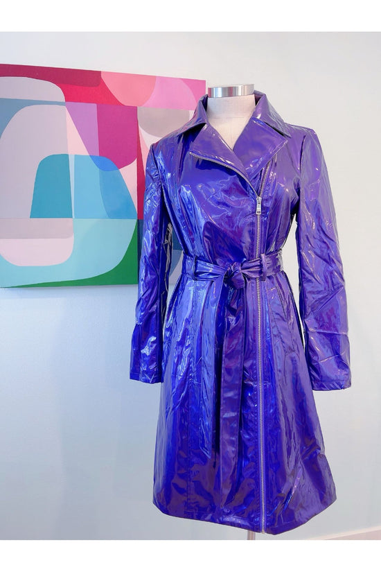 Load image into Gallery viewer, Purple Rain Trench Coat
