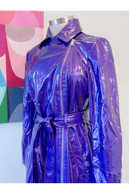 Load image into Gallery viewer, Purple Rain Trench Coat
