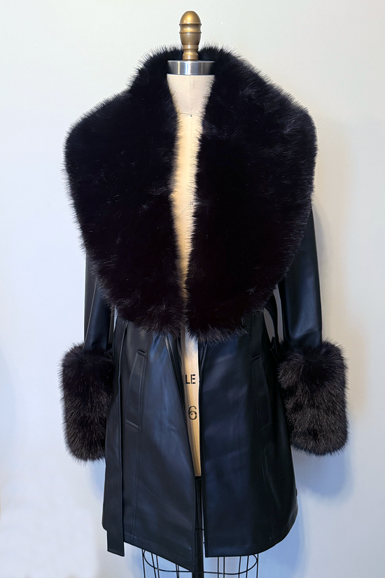 The Envy Coat in Black with Spiderweb Lining - PRE-ORDER