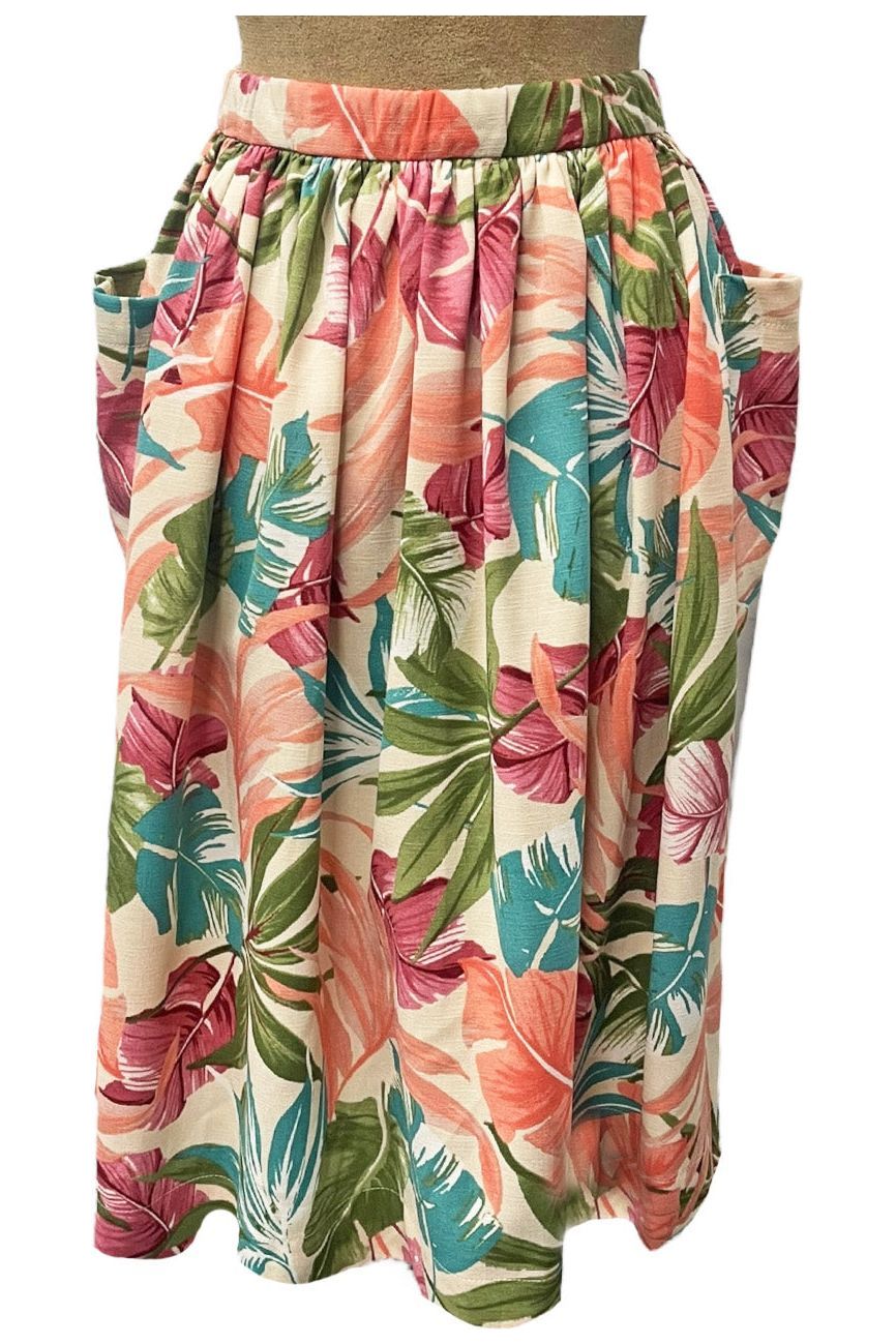 Scout Miami Tropics Print 1940s Style Petunia Skirt