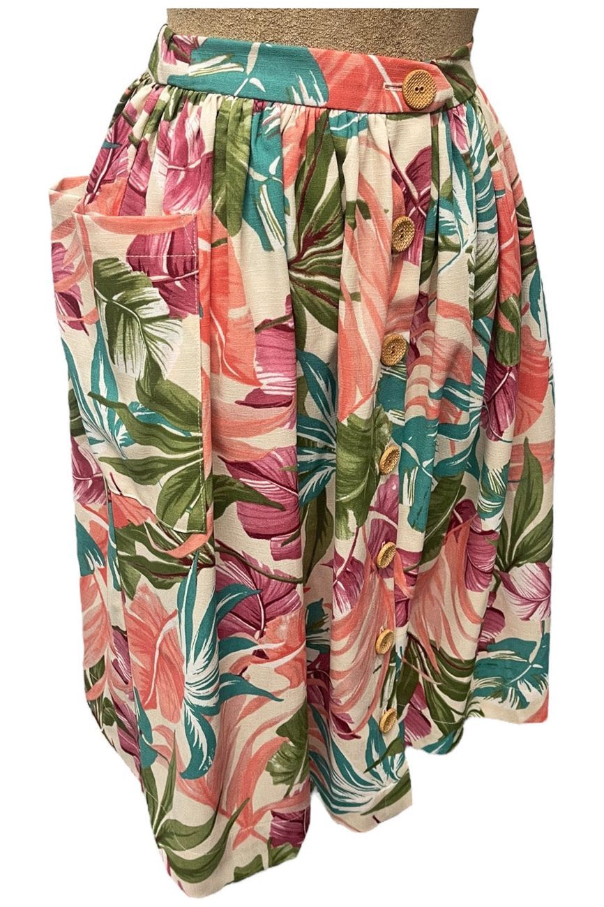 Scout Miami Tropics Print 1940s Style Petunia Skirt