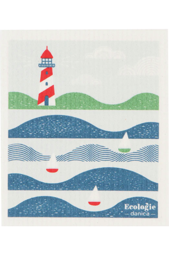 Load image into Gallery viewer, Ecologie Lighthouse Swedish Dishcloth
