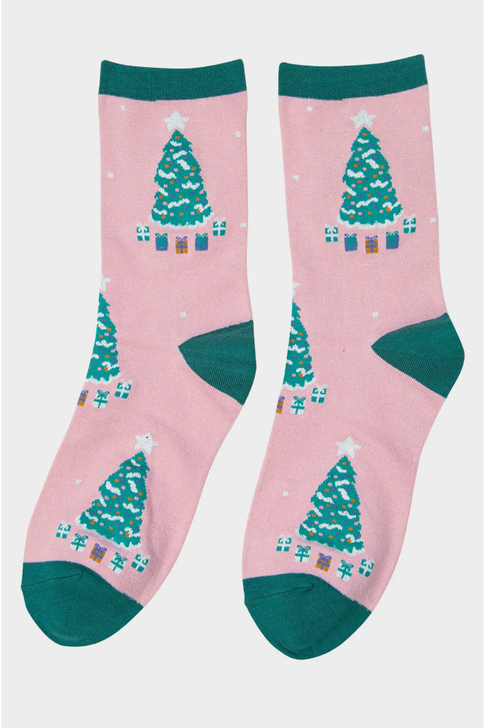 Christmas Tree Bamboo Women's Crew Sock