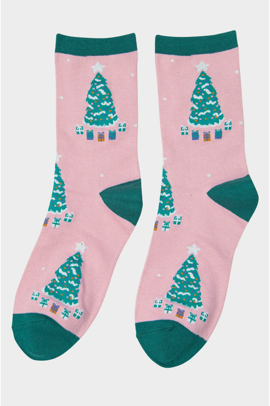 Christmas Tree Bamboo Women's Crew Sock