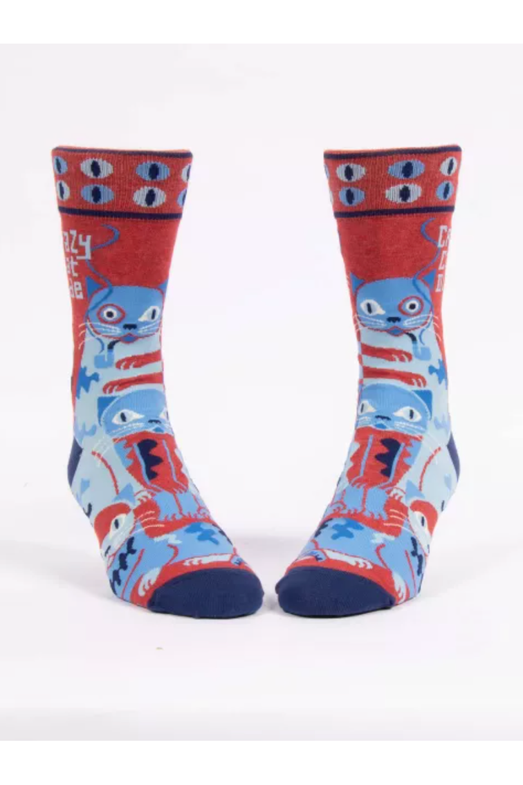 Crazy Cat Dude Men's Socks