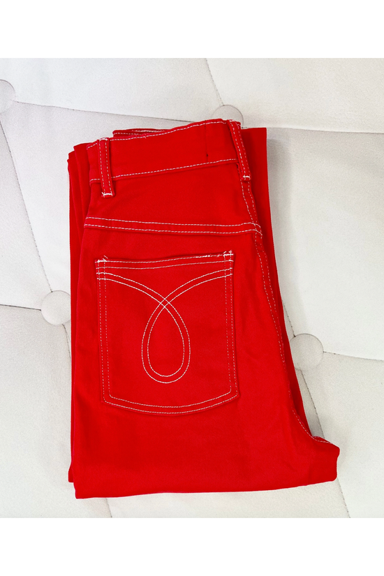 Retro Midge Classic Red Jeans