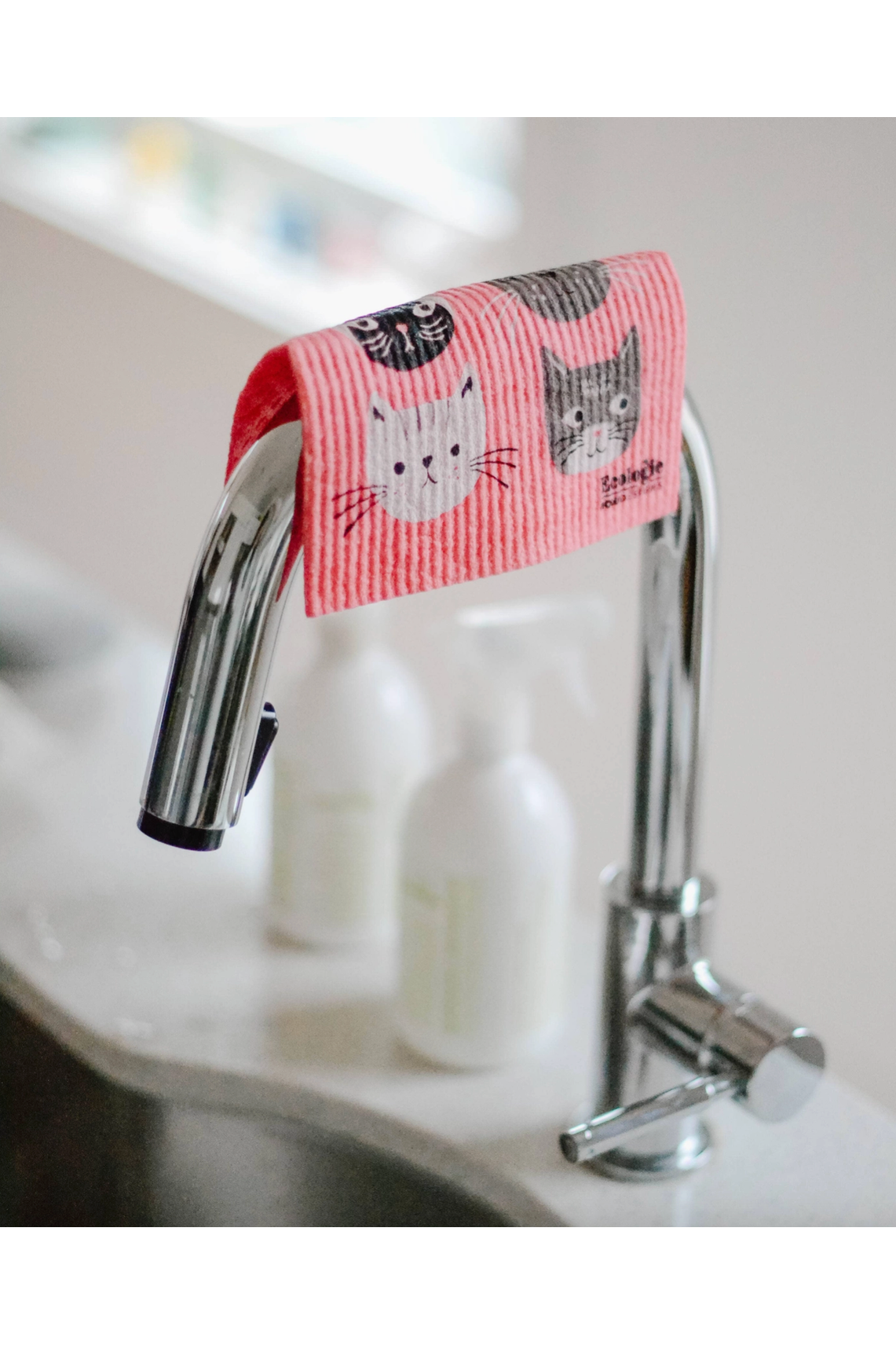 Load image into Gallery viewer, Ecologie Cats Meow Swedish Dishcloth
