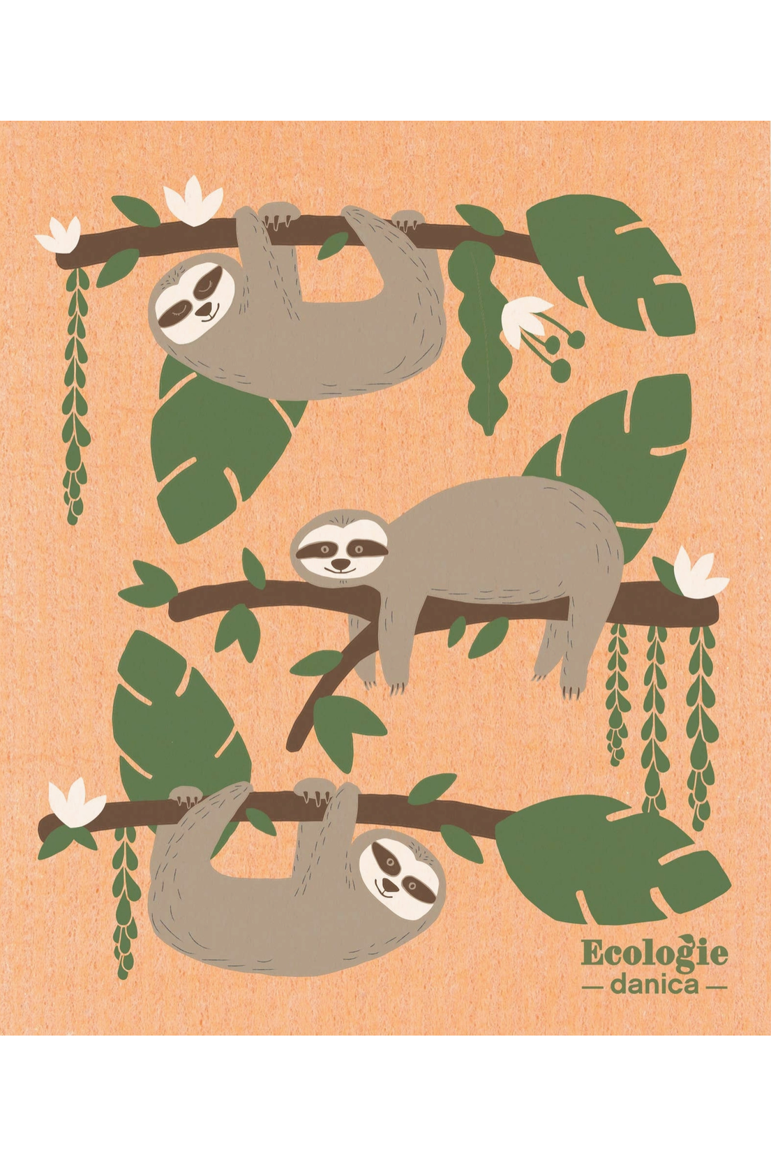 Ecologie Cute Sloth Swedish Dishcloth