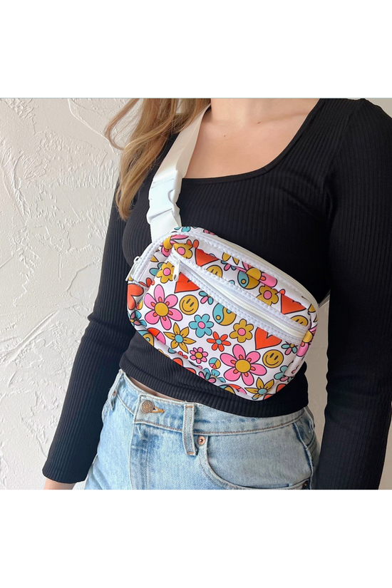 Load image into Gallery viewer, Funky Floral Crossbody Bag
