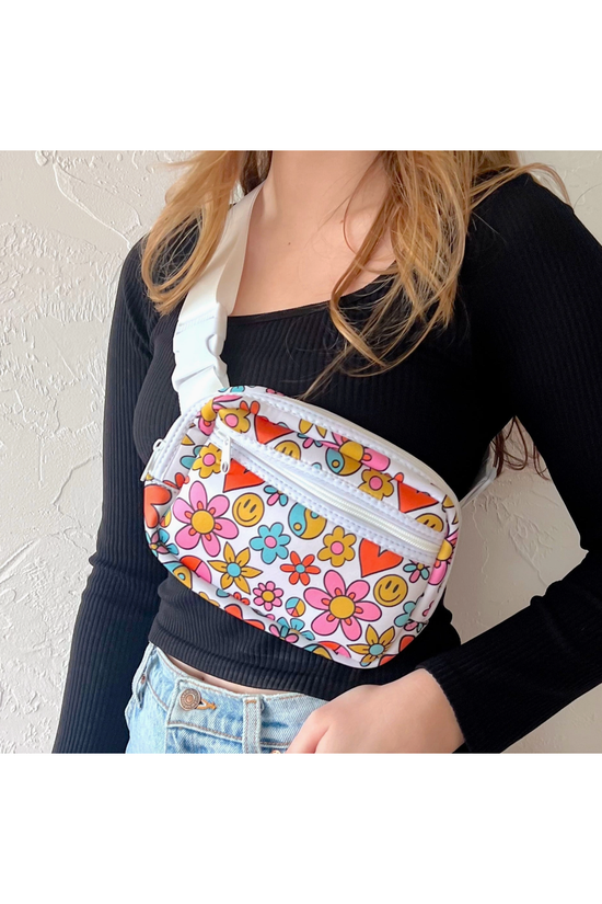 Load image into Gallery viewer, Funky Floral Crossbody Bag
