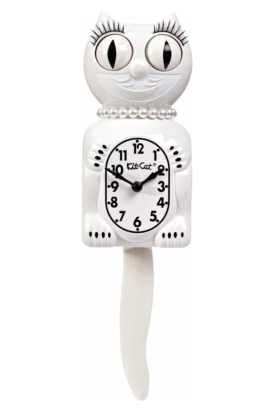 Limited Edition White Lady Kit-Cat Clock