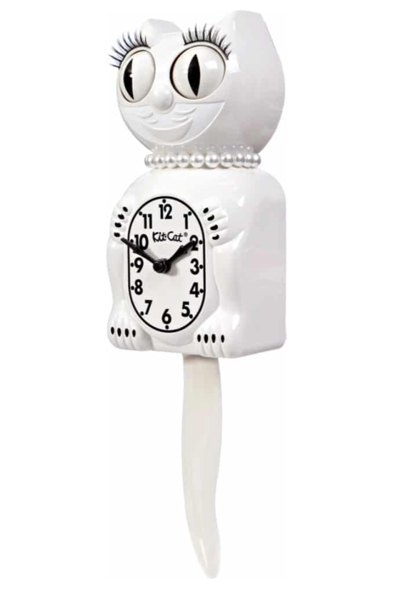 Limited Edition White Lady Kit-Cat Clock