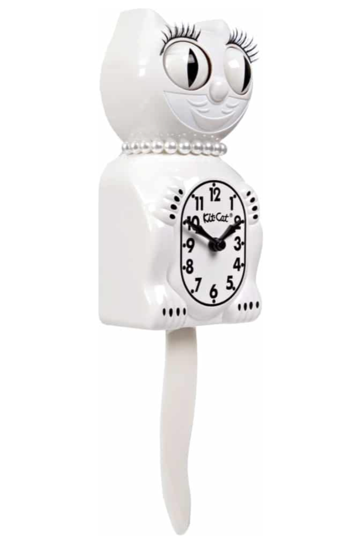 Limited Edition White Lady Kit-Cat Clock