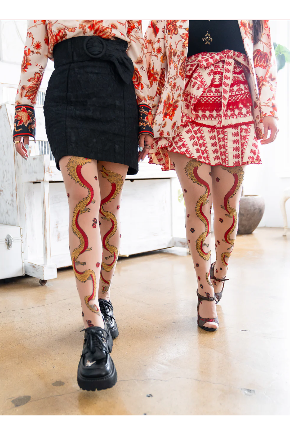 Year of the Dragon Sheer Tights