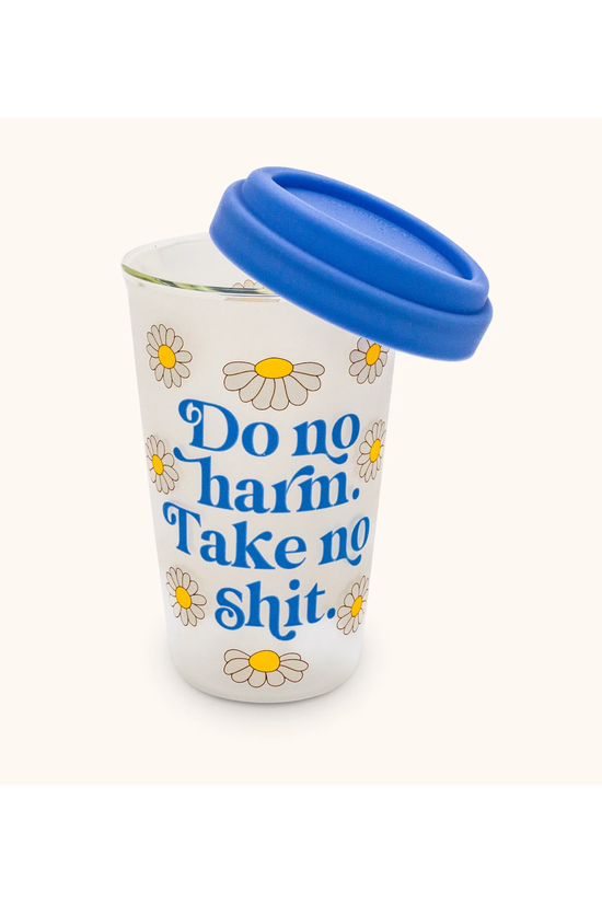 Do No Harm Glass Coffee Tumbler