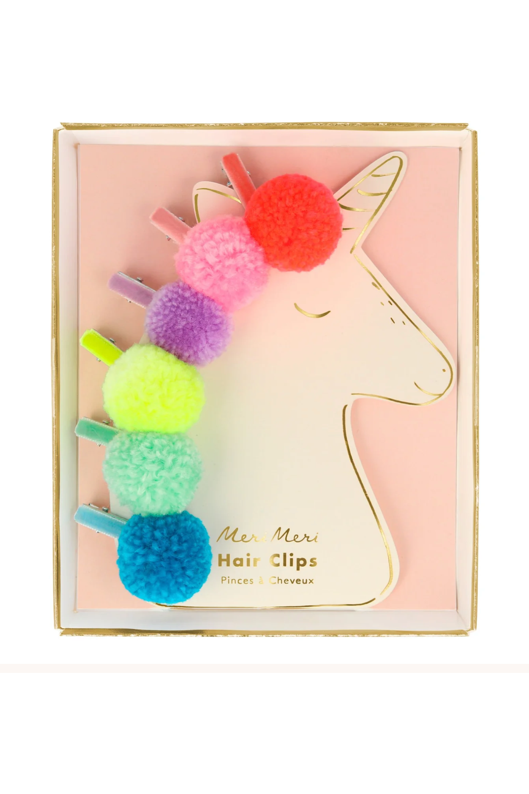 Pom Pom Unicorn Hair Youth Clips