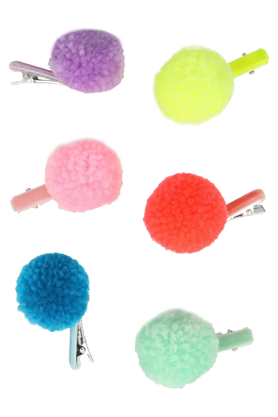 Pom Pom Unicorn Hair Youth Clips