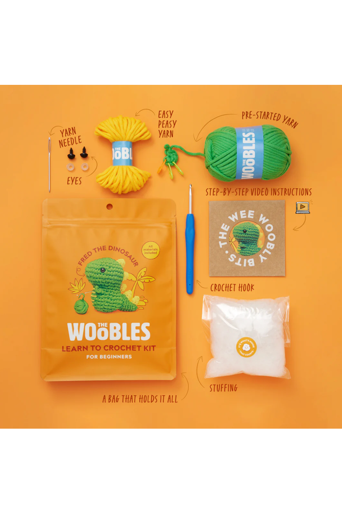 Dinosaur Beginner Woobles Crochet Kit