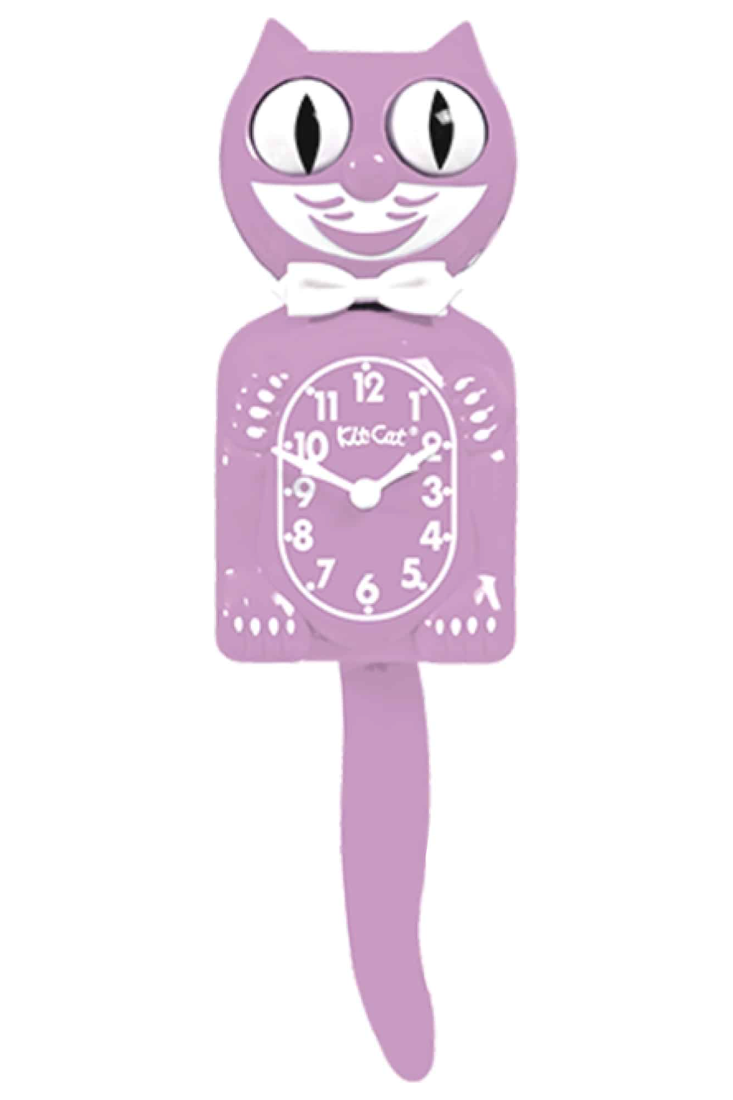 Limited Edition Pastel Lilac Kit Cat Clock