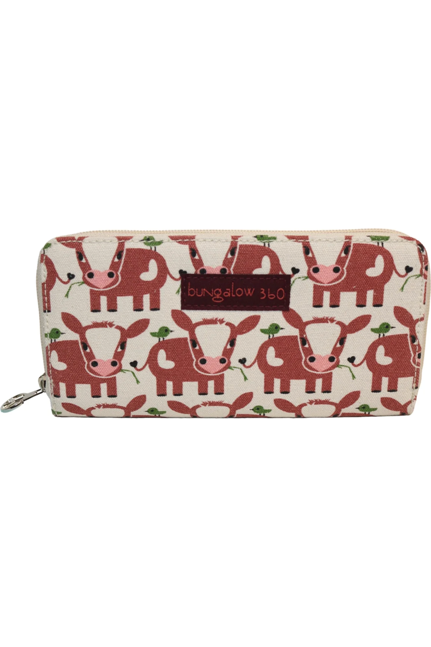 Moo Cow Zip Around Wallet