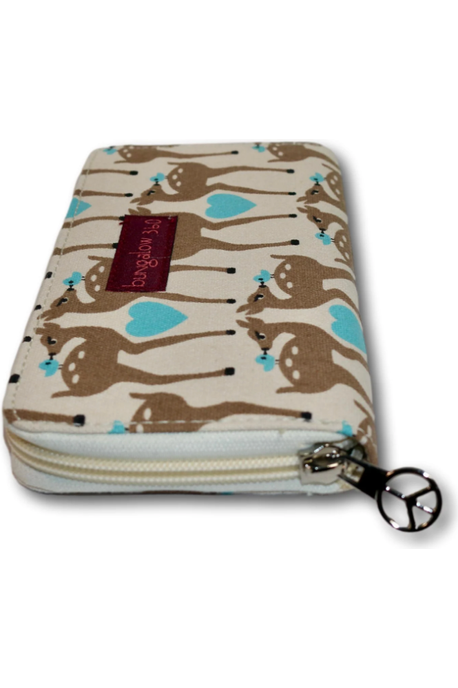 Happy Deer Zip Around Wallet