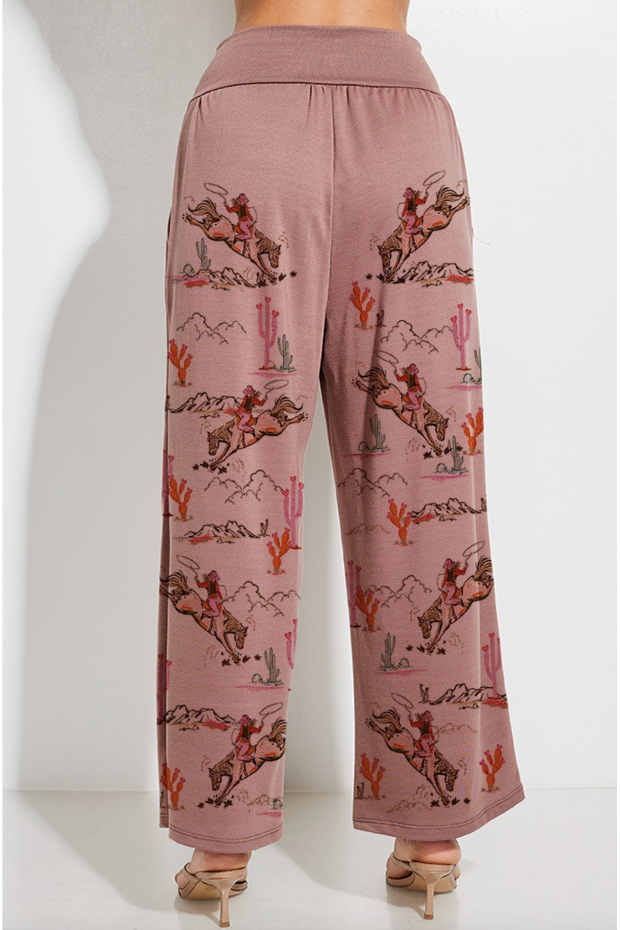 Wine Western Crop Tank Top and Pants Set