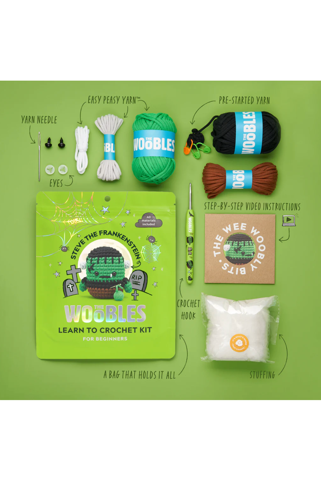 Steve The Frankenstein Woobles Crochet Kit